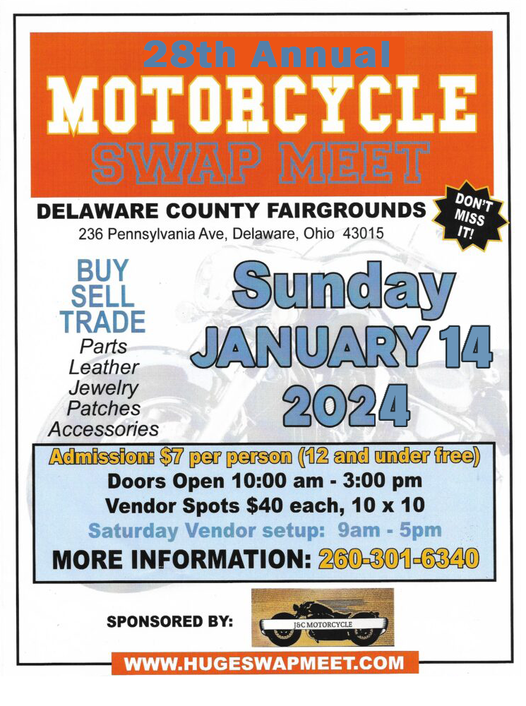 Delaware Jan 14-2024 Annual Motorcycle Swap Meet