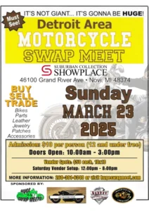 3-23-2025 Novi, Michigan Swap Meet Flyer